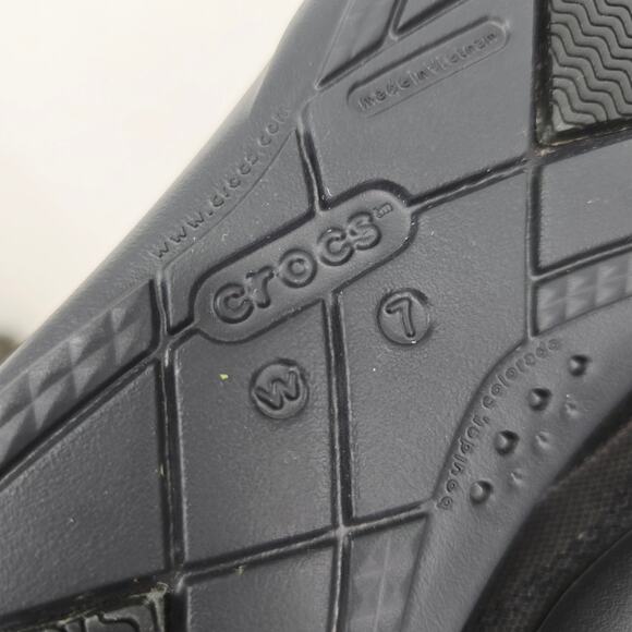 Crocs Walu Women's Slip On Loafers Canvas Gray 7 - Picture 7 of 8